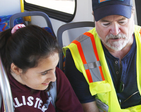 Travel training on bus