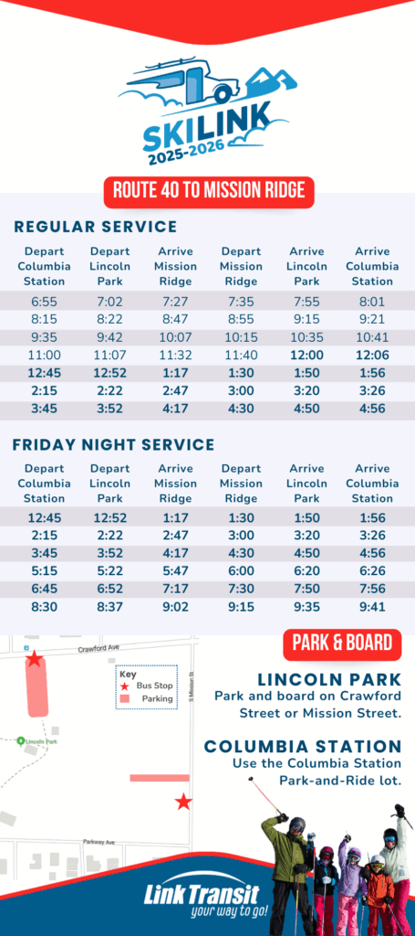 SkiLink Timetable 2025-2026