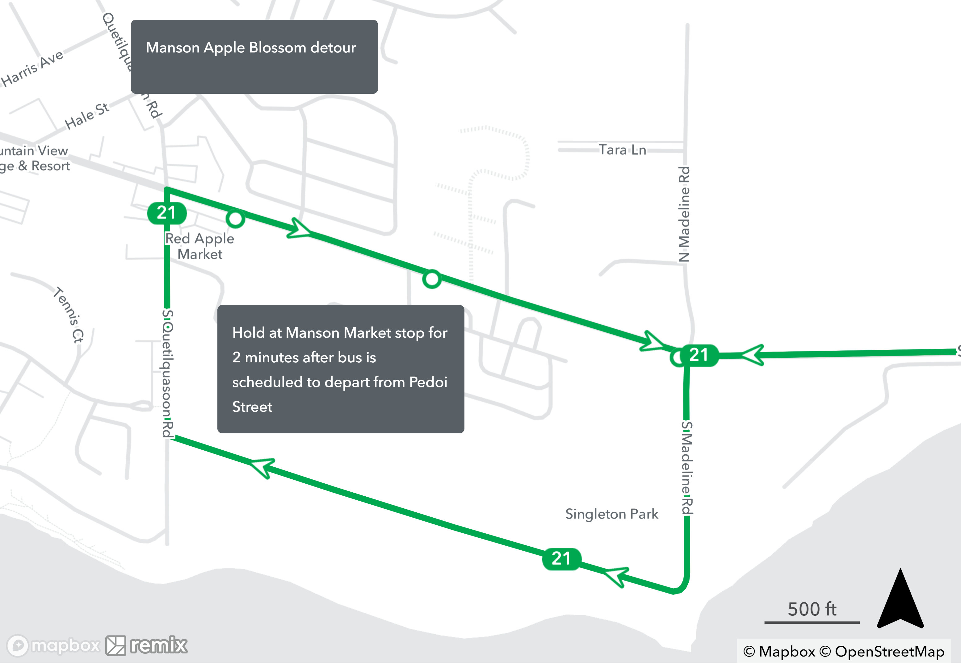 Route 21 apple blossom parade detour due to road closure